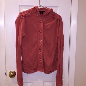 Marc by Marc Jacobs Button Down Hoodie Red S